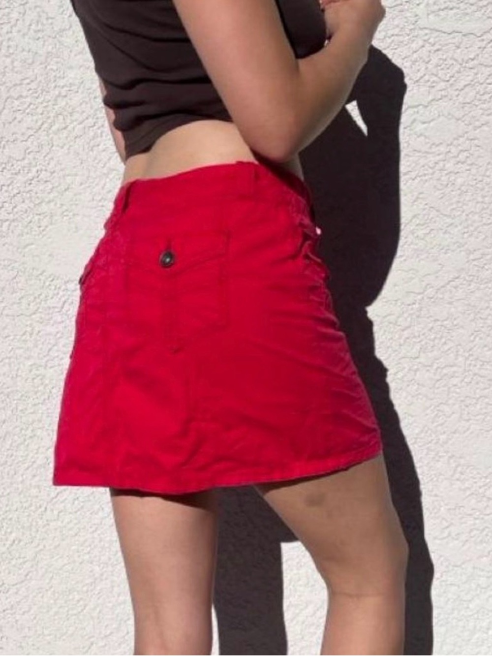Y2K Red Faded Glory Mid rise “missy” Skort